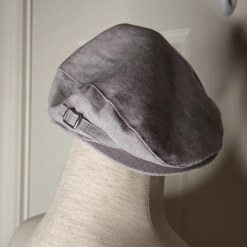 𝅺JANIE and Jack Linen Newsboy Cap Size 0-6 Months